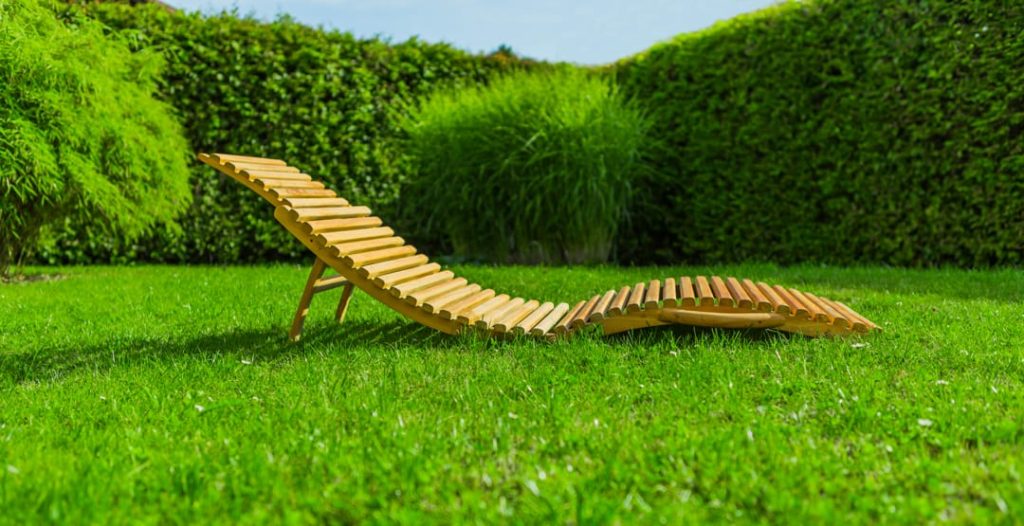 Tuin meubels houten ligstoel